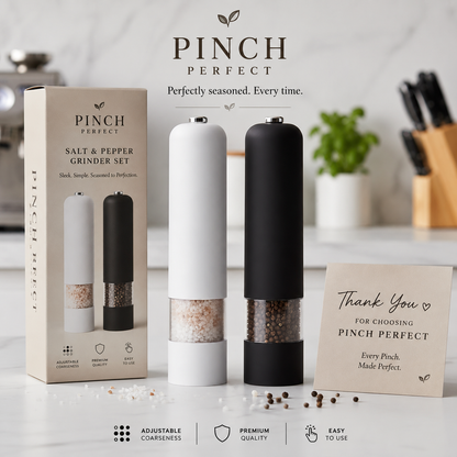 Electric Salt & Pepper Grinder Set