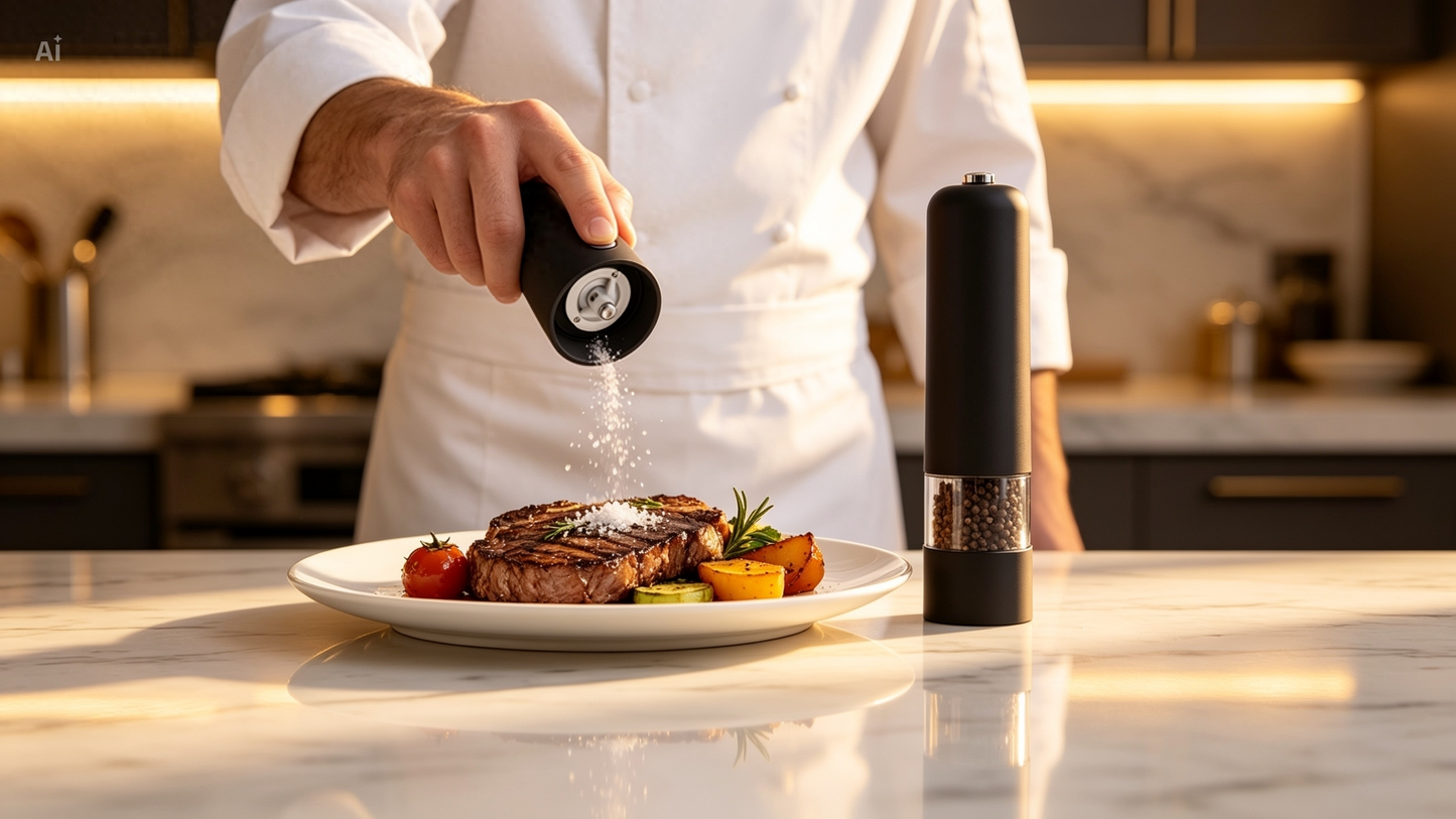 Electric Salt & Pepper Grinder Set